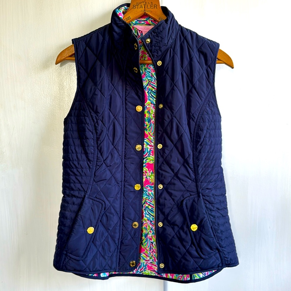 Lilly Pulitzer XXS Navy Lined Vest
